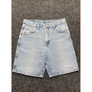 Wrangler Hero Originals Y2K Mens Light Wash Denim Shorts 32 Blue Cotton